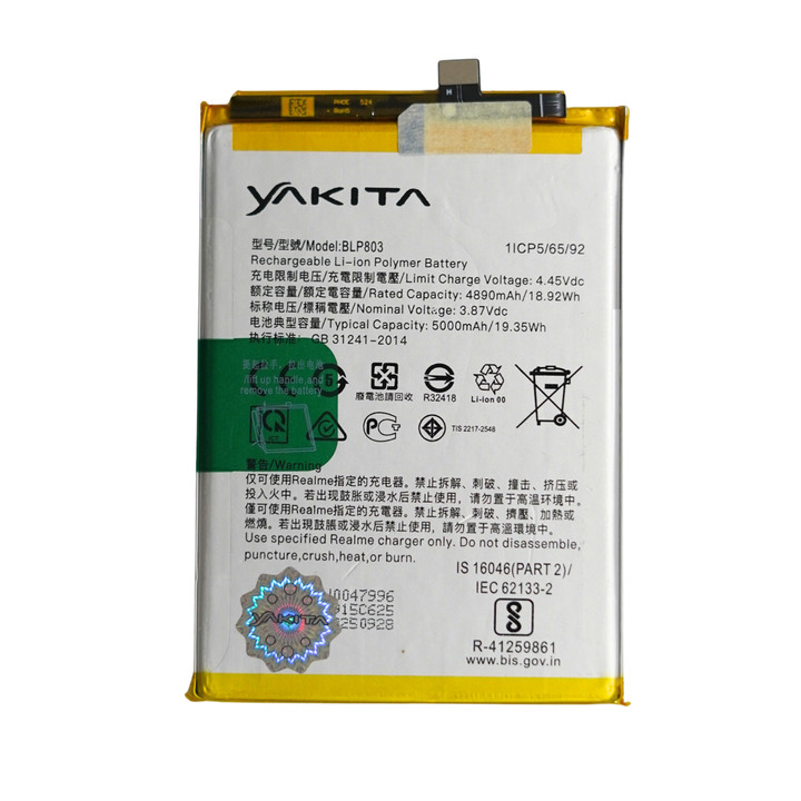 Yakita Original BLP803 Battery for Oppo A53,A32,A54 5000mAh