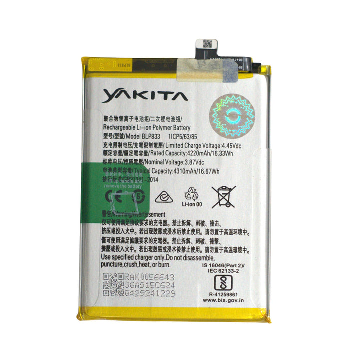 Yakita Original BLP833 Battery for Realme V15, X7 5G 4310mAh