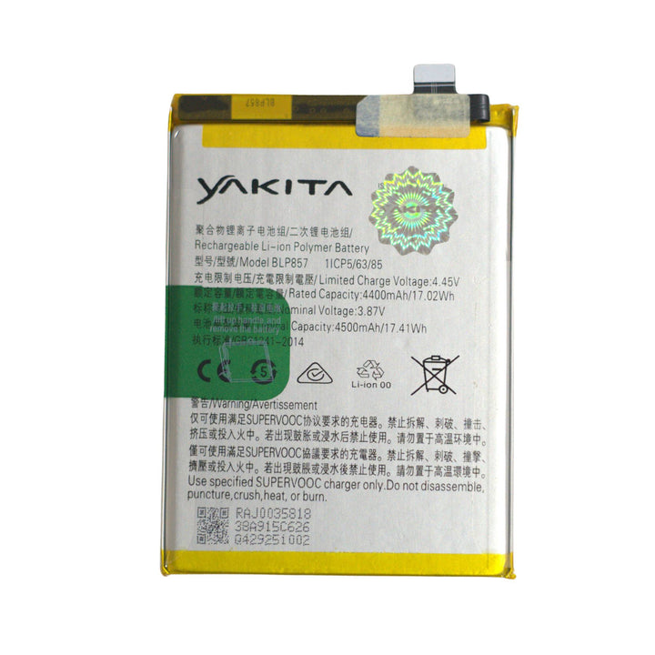 Yakita Original BLP857 Compatible Battery for Oppo Realme Q3 Pro /G7MAX 4500mAh