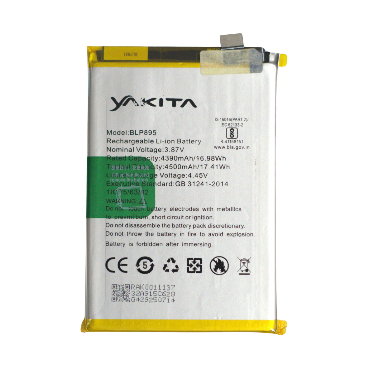 yakita original blp895 battery for oppo reno7se 4500mah