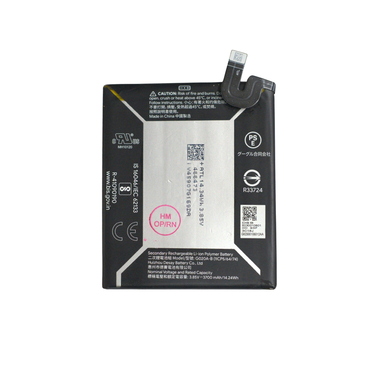 yakita original g020a-b battery for google pixel 3a xl 3700mah
