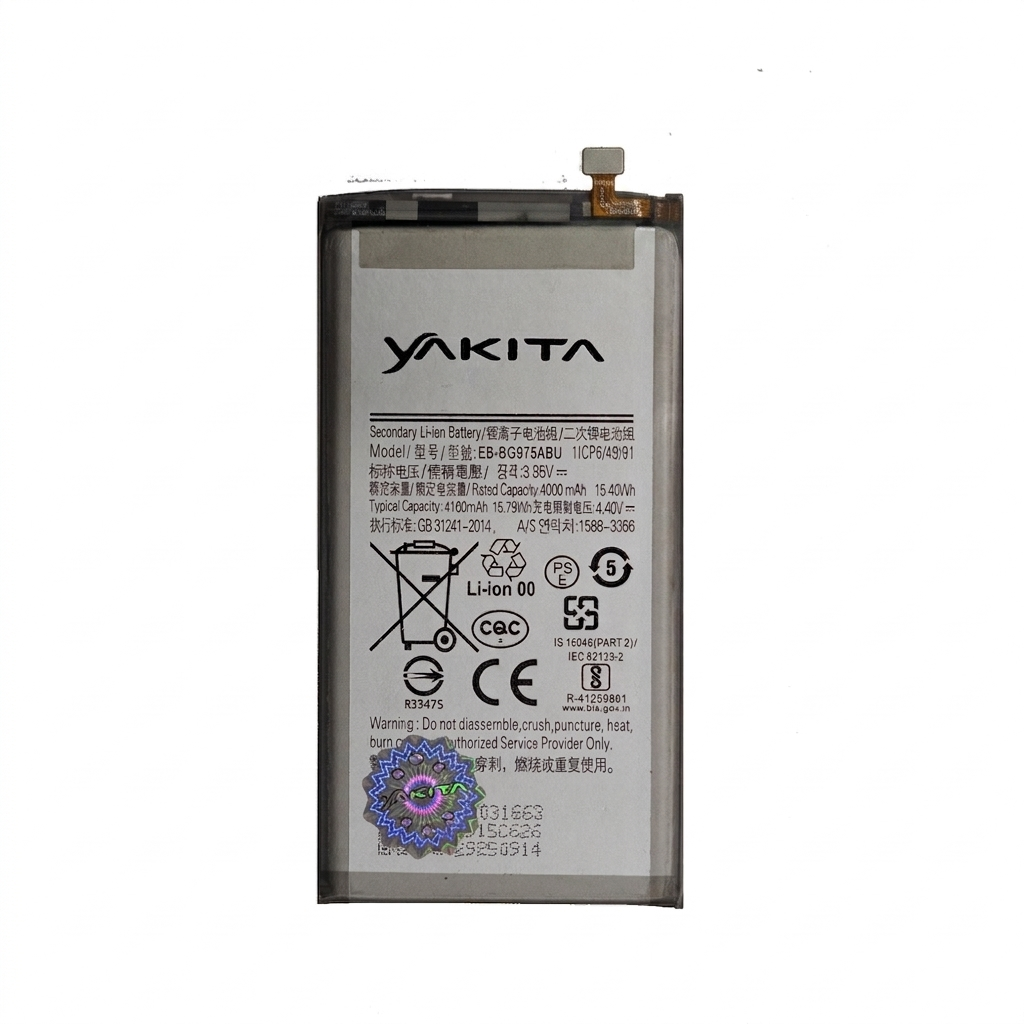 yakita original eb-bg975abu battery compatible for samsung galaxy s10+ 4160mah