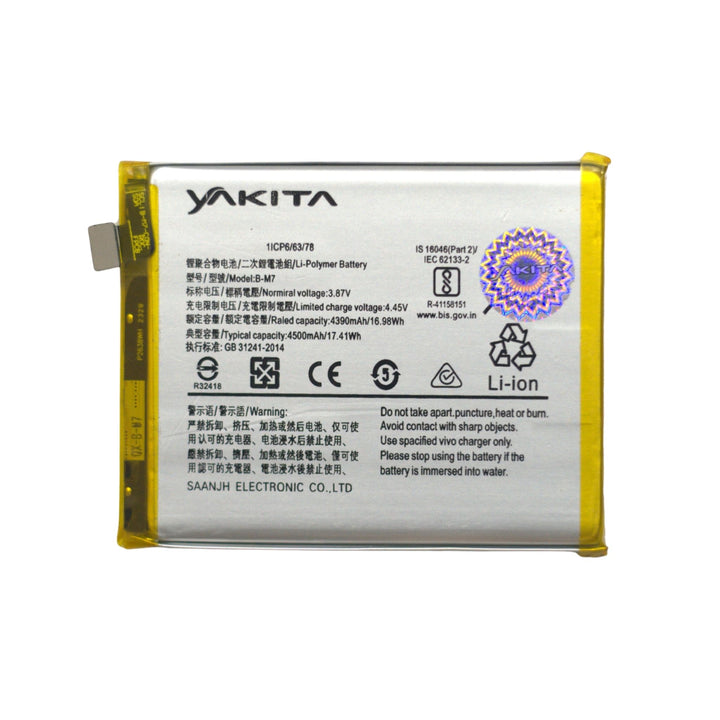 Yakita Original B-M7 Battery for Vivo S6 5G V1962A / V1962 Battery 4500mAh