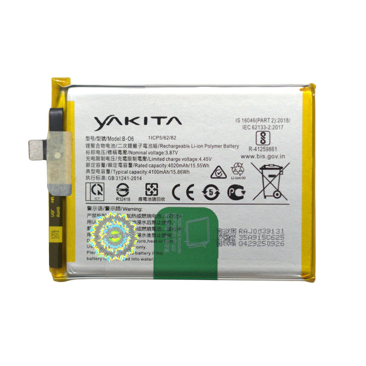 Yakita Original B-06 Battery for Vivo V20 SE V2022 V2023 Battery 4020mAh