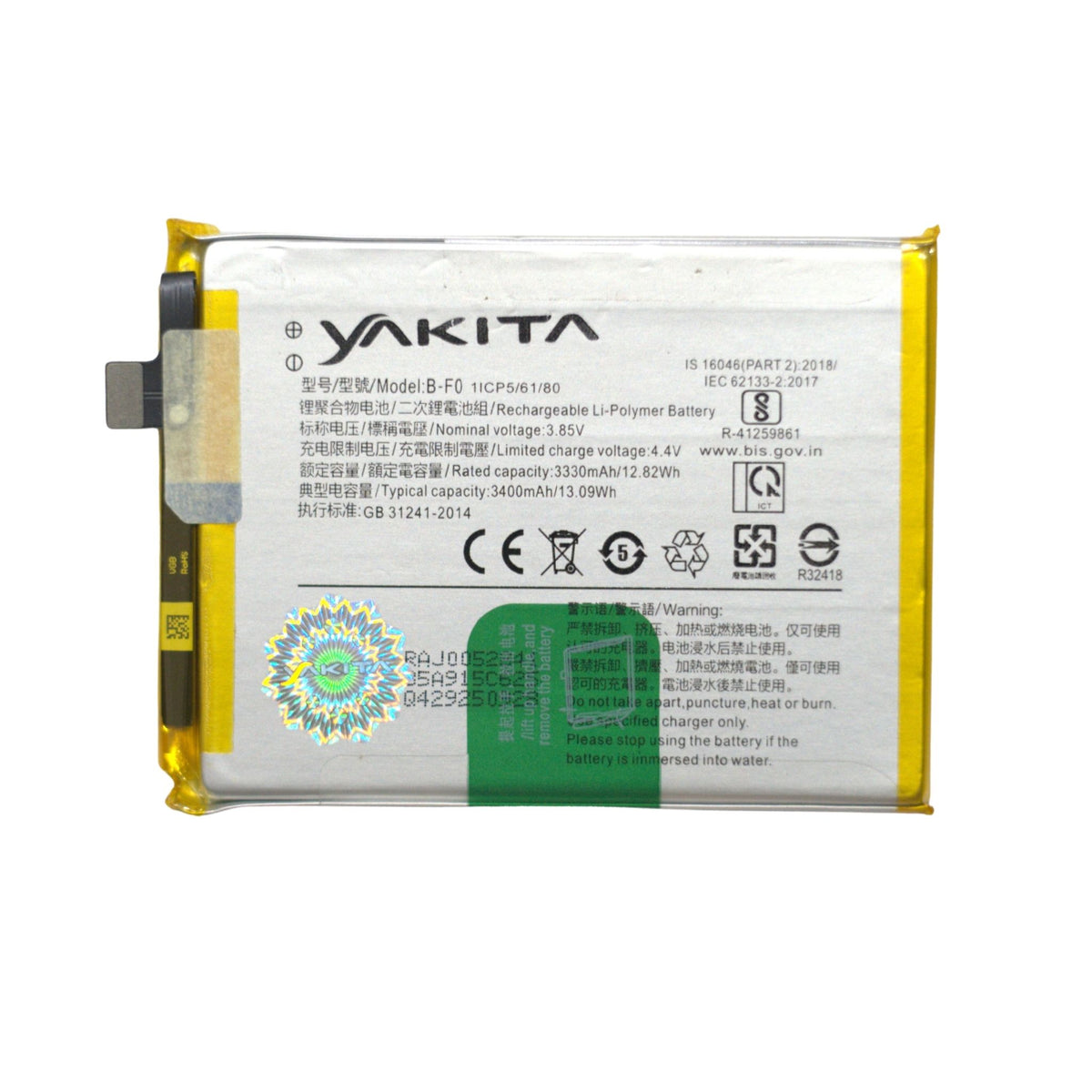 yakita original b-f0 battery for vivo v11 /v11 pro 1804/1806/1814 / pd1813f battery 3330mah