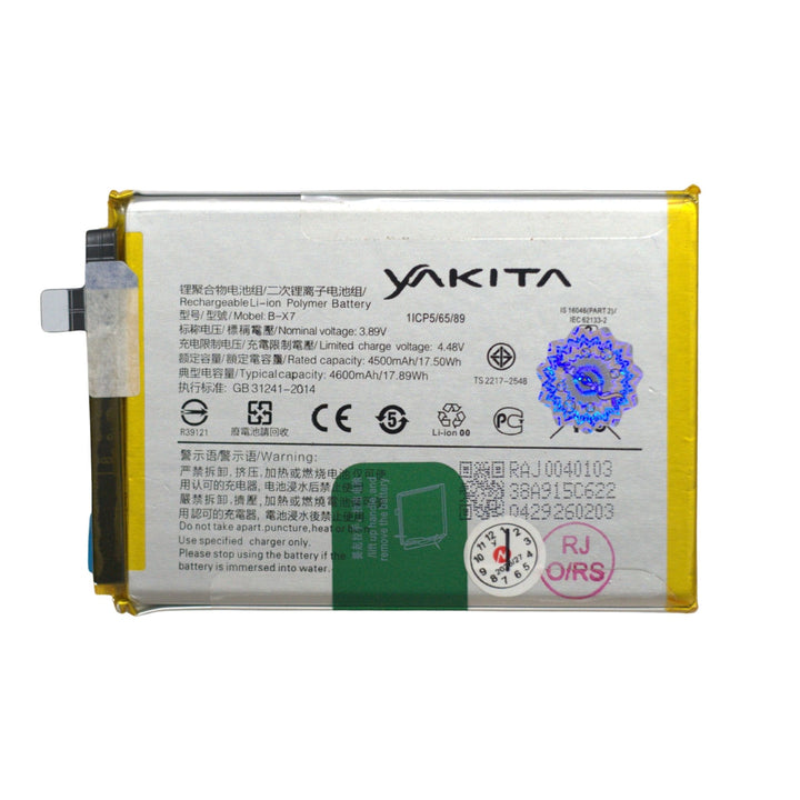 Yakita Original Battery for Vivo B-X7  iQOO Z7 Pro 5G  S16 Pro 5G (V2245A) 4600mAh